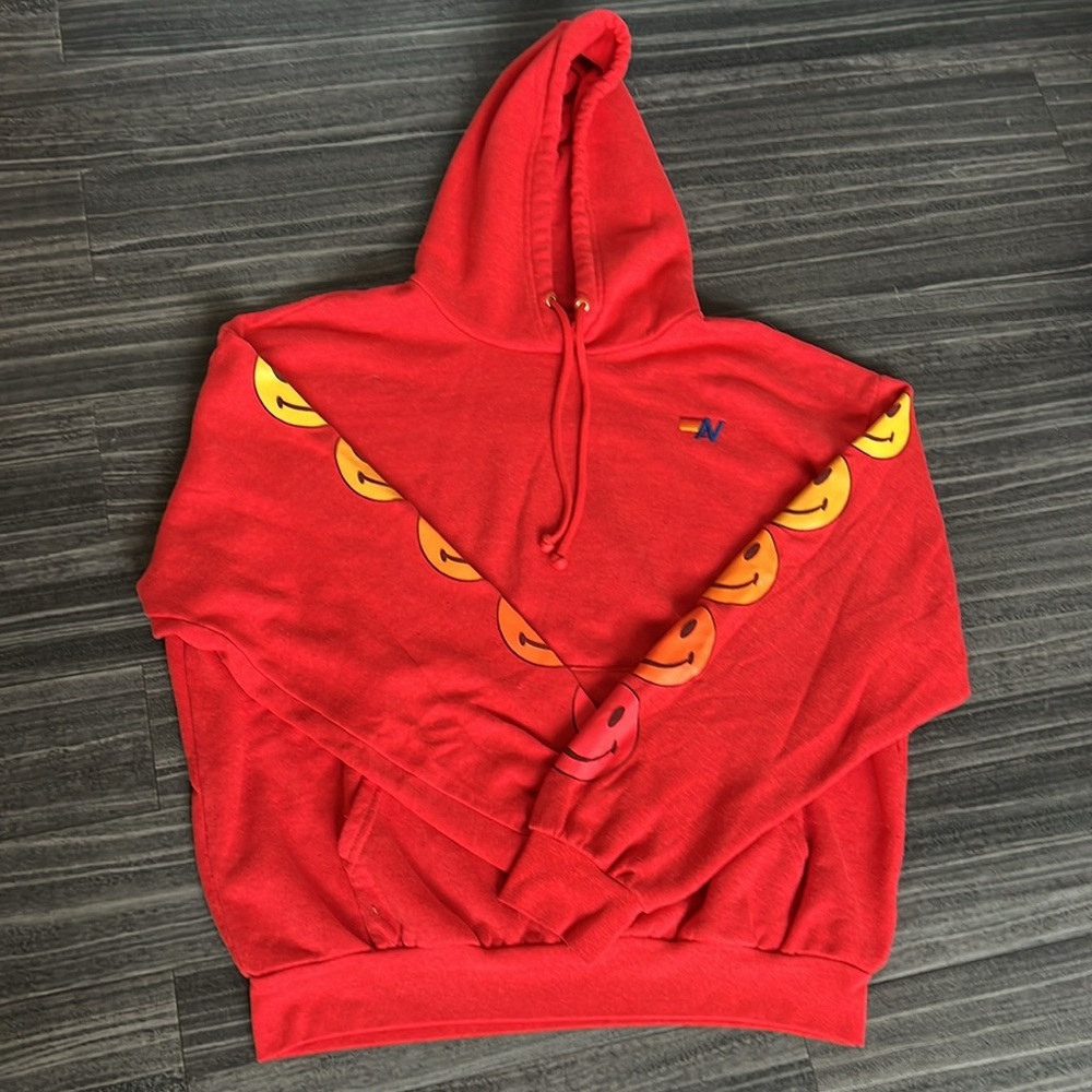 Aviator Nation Red Smily Face hoodie